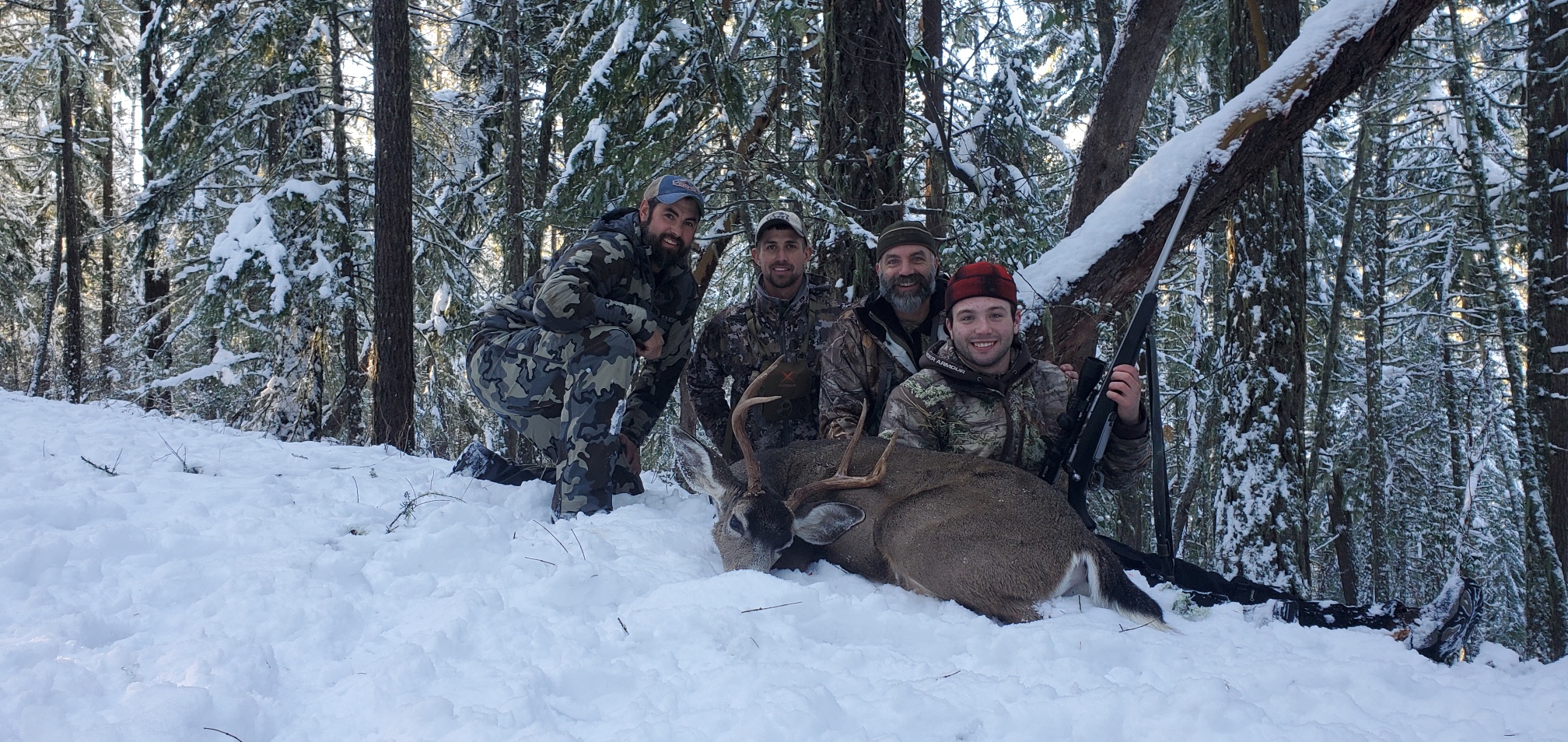 austin and guests with deer